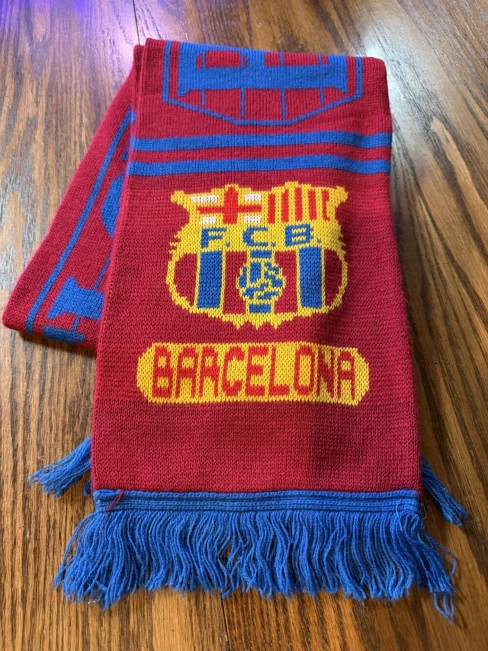 FC Barcelona Scarf Spain Football Soccer Club FCB Official Product Red Blue